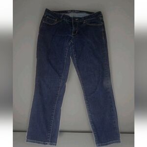 Old Navy Rock Star Straight Leg Jeans Ankle Cut 12 Preppy Denim Stretch